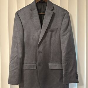 Chaps Blazer 40R Gray Herringbone Sport Coat 2 Button Classic Fit Men’s Jacket